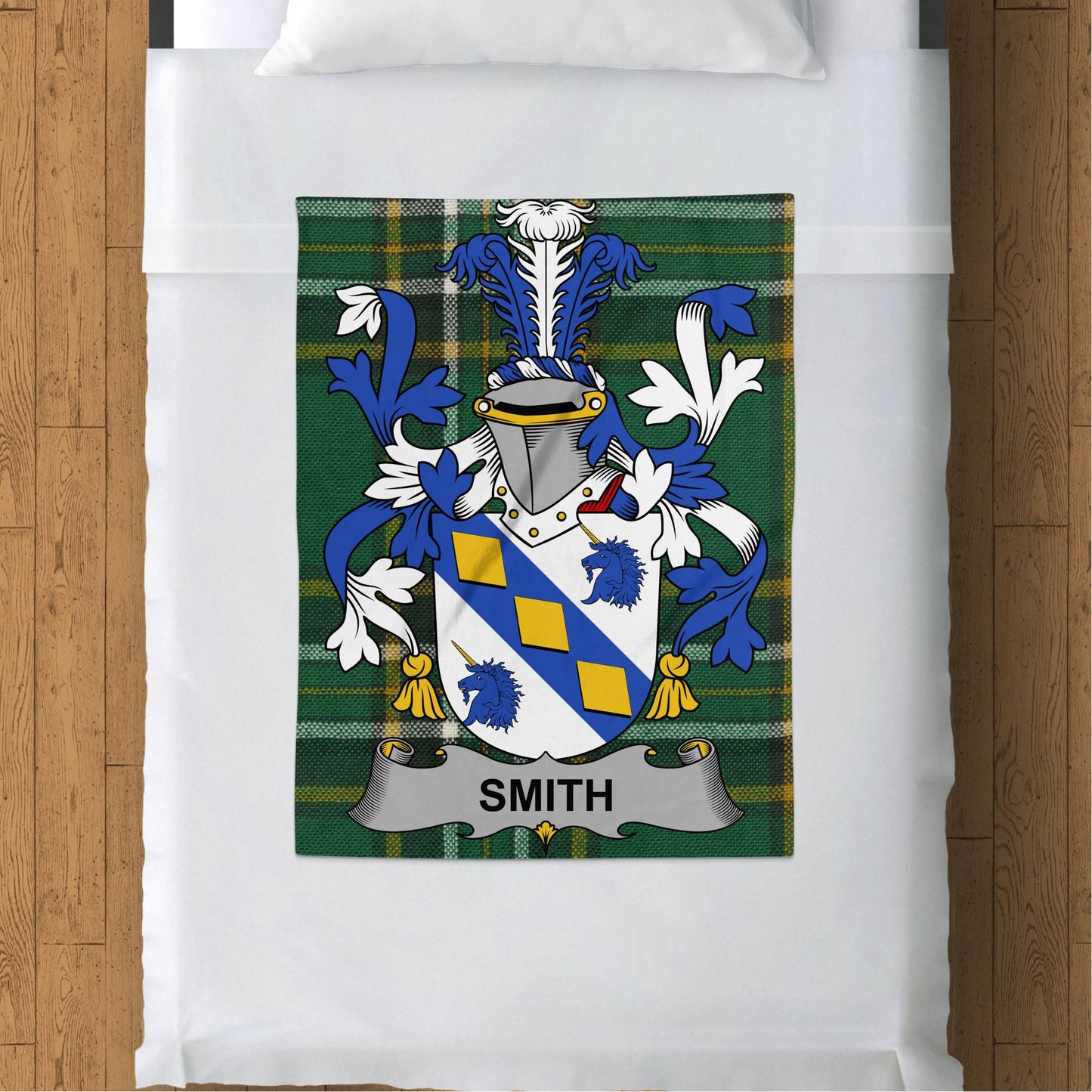 Smith Surname Irish Tartan Design Throw Blanket - Living Stone Gifts