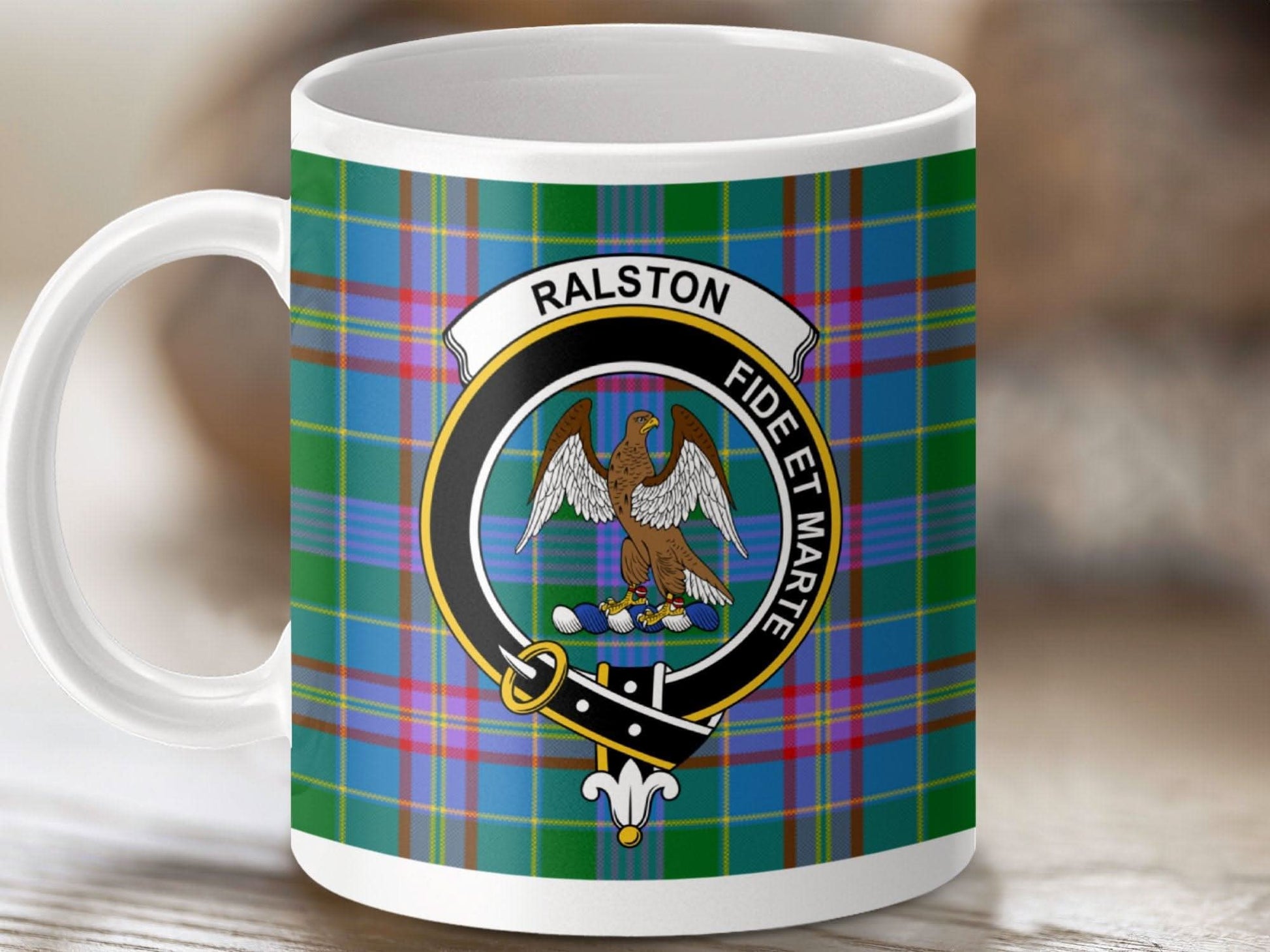 Ralston Fide Et Marte Clan Emblem Design Mug product