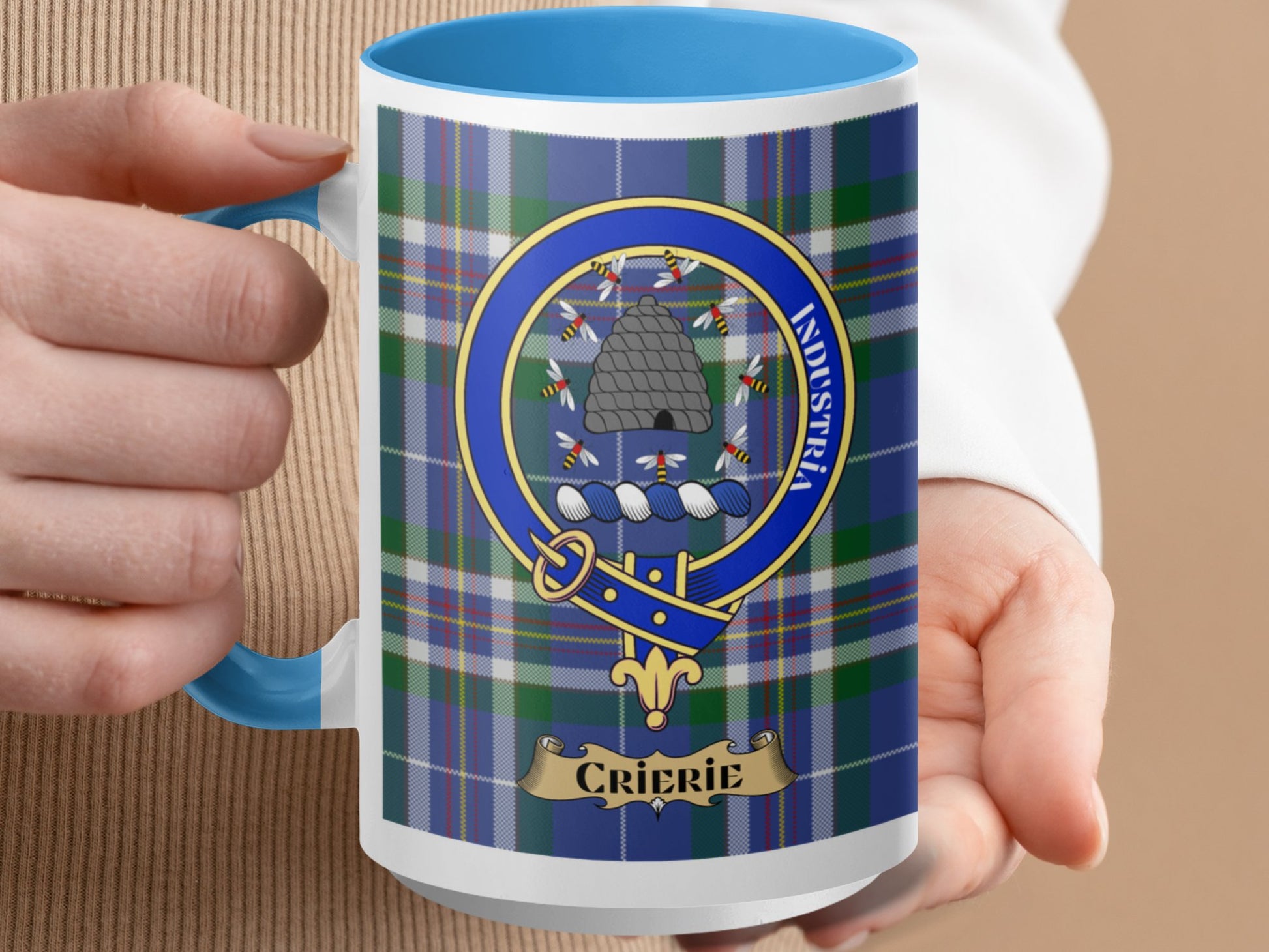 Clan Ferguson Crierie Scottish Tartan Crest Mug - Living Stone Gifts