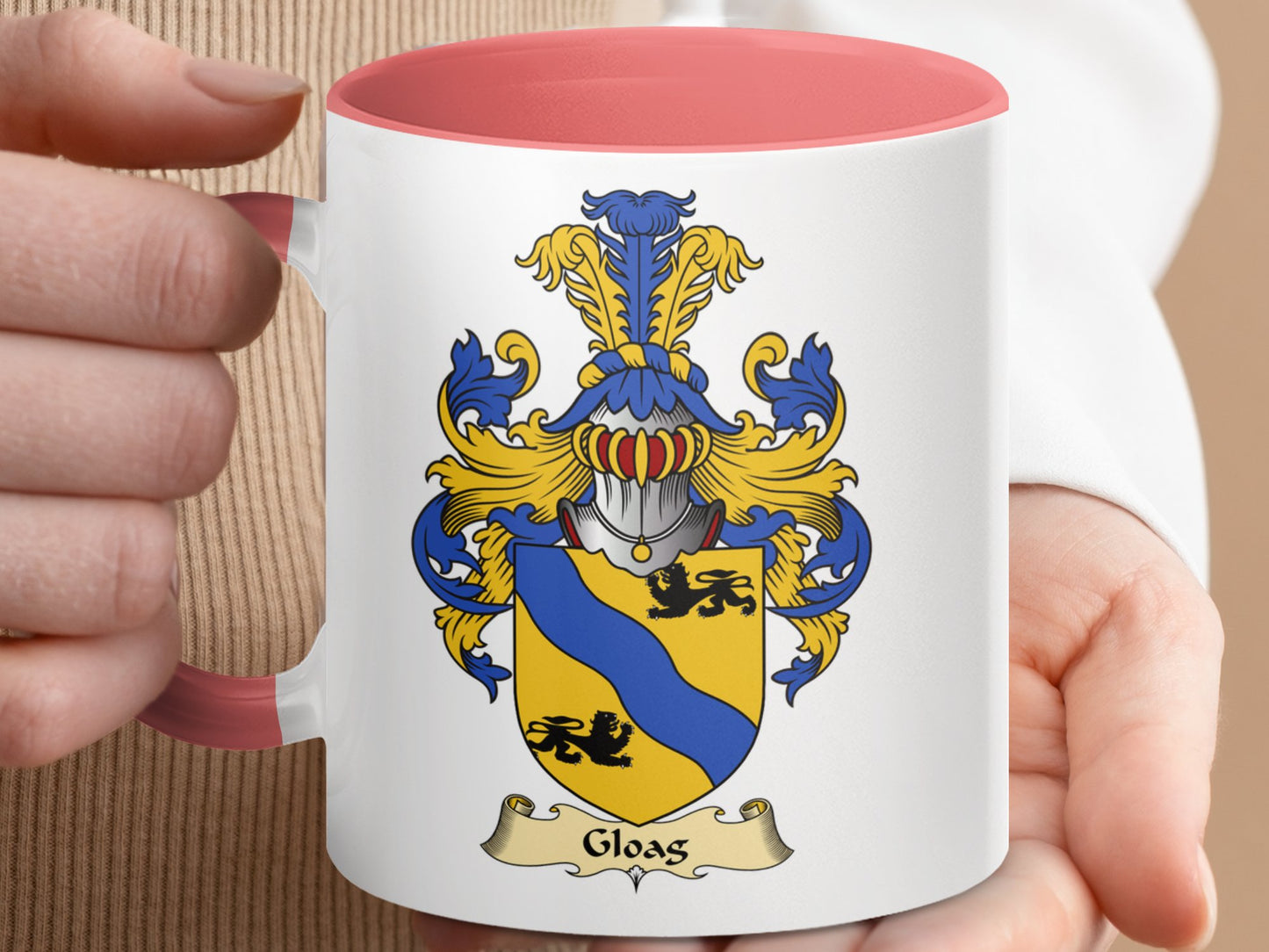 Gloag Scottish Clan Coat of Arms Accent Coffee Mug - Living Stone Gifts