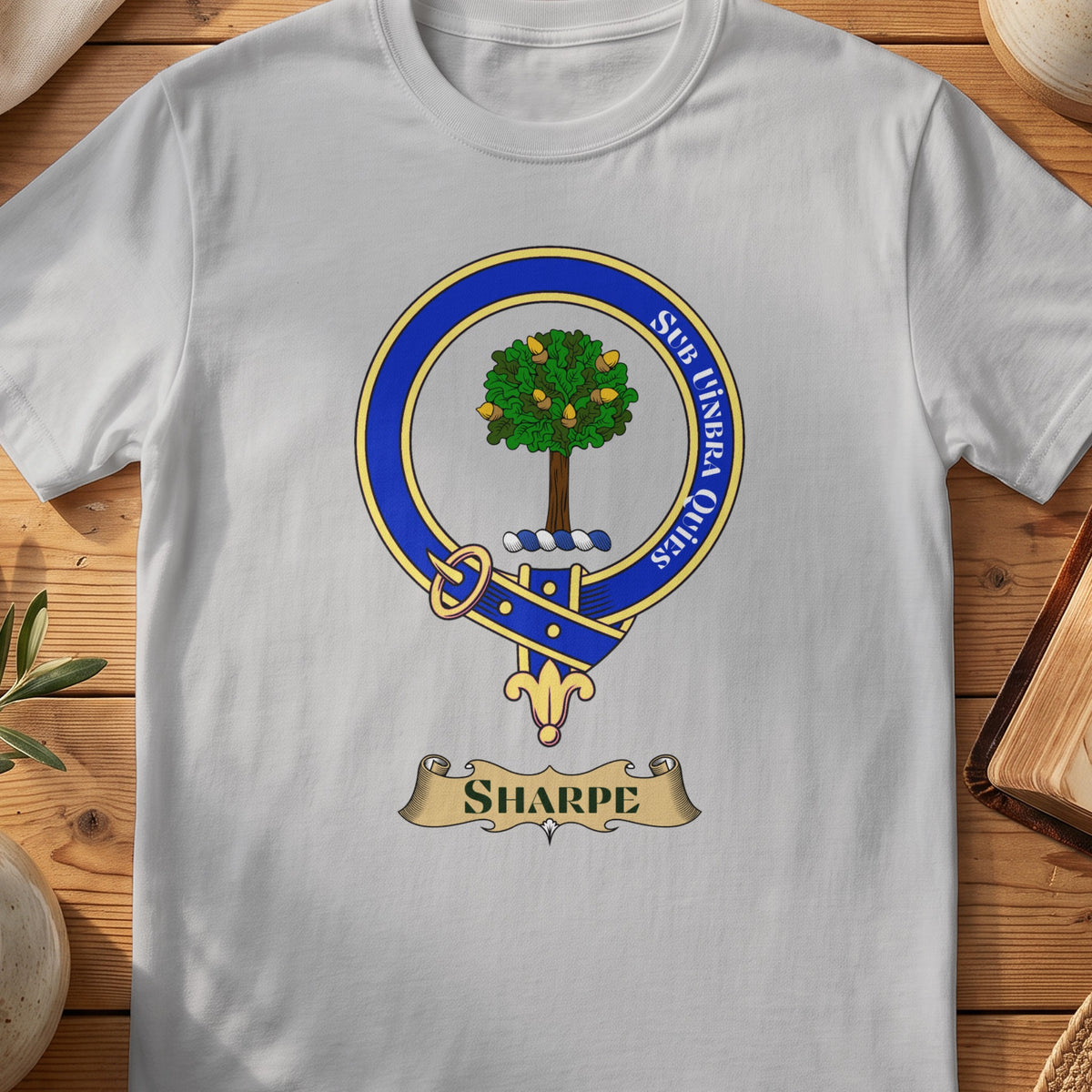 Sharpe Scottish clan crest T-shirt in Sport Grey