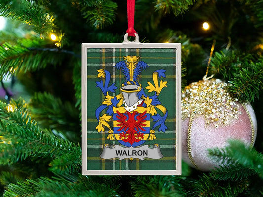 Family Crest Ornament with Holiday Design product type