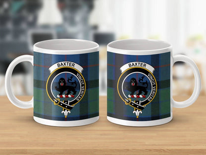 Baxter Family Crest Plaid Design Coffee Mug product