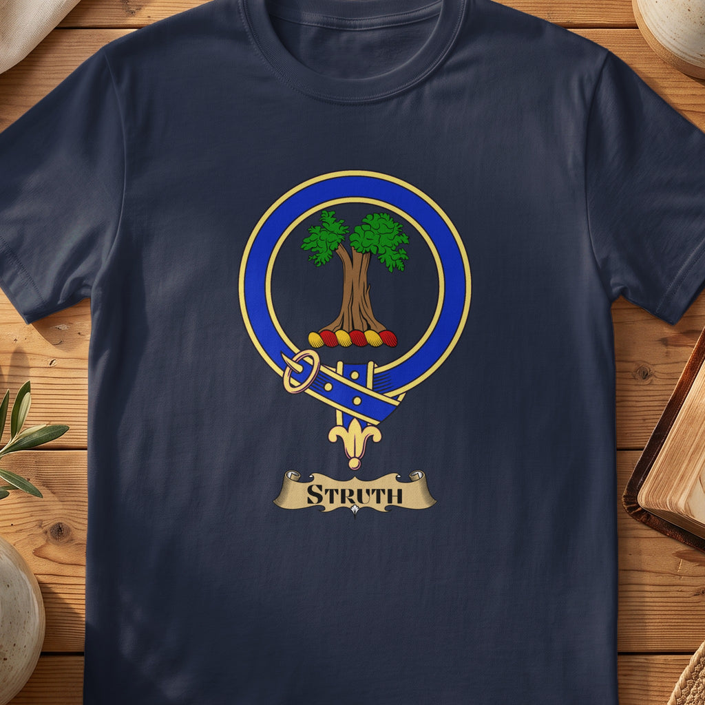 Struth Scottish clan crest T-shirt in Navy