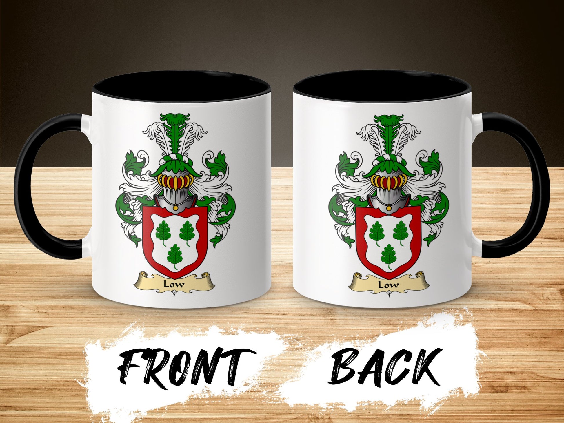 Clan Low Scottish Coat of Arms Accent Mug - Living Stone Gifts