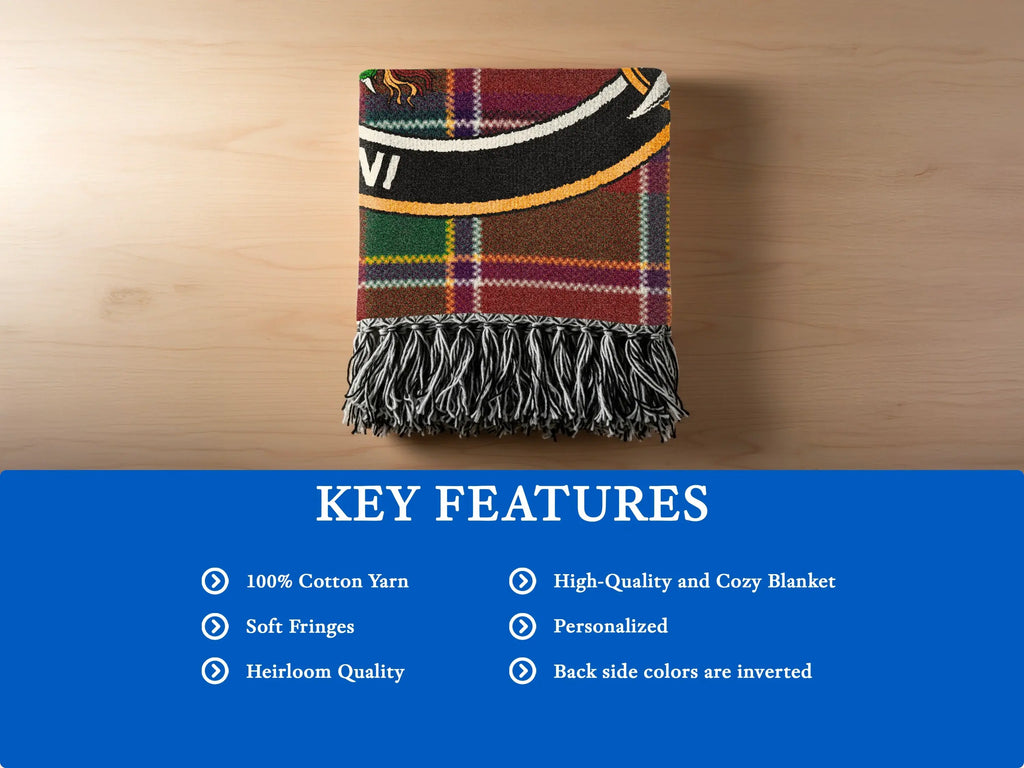 High-Quality Cozy Blanket with Soft Fringes Personalized