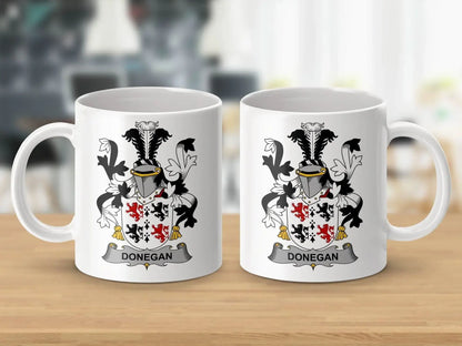 Donegan Surname Irish Family Crest Mug - Celtic Ancestry Gifts