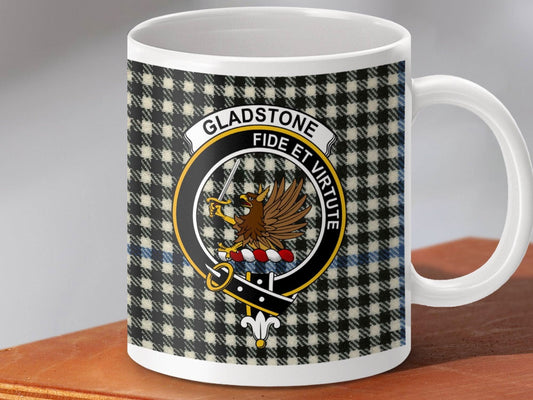 Gladstone Fide Et Virtute Crest Plaid Mug product