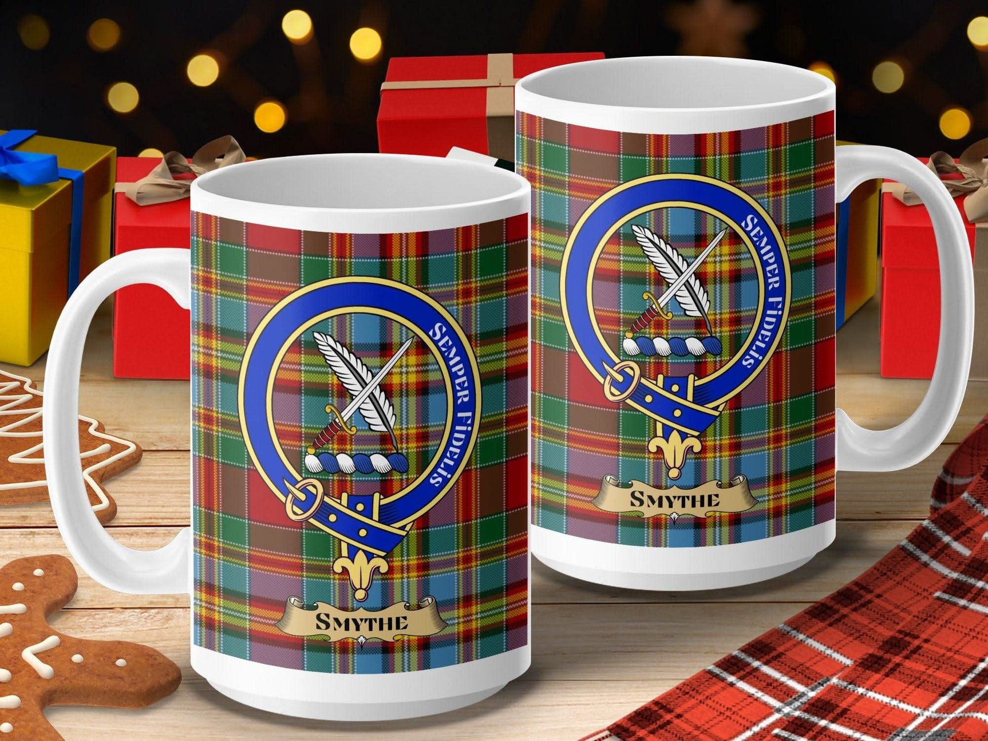 Personalized Tartan Design Clan Name Ceramic Mug product type