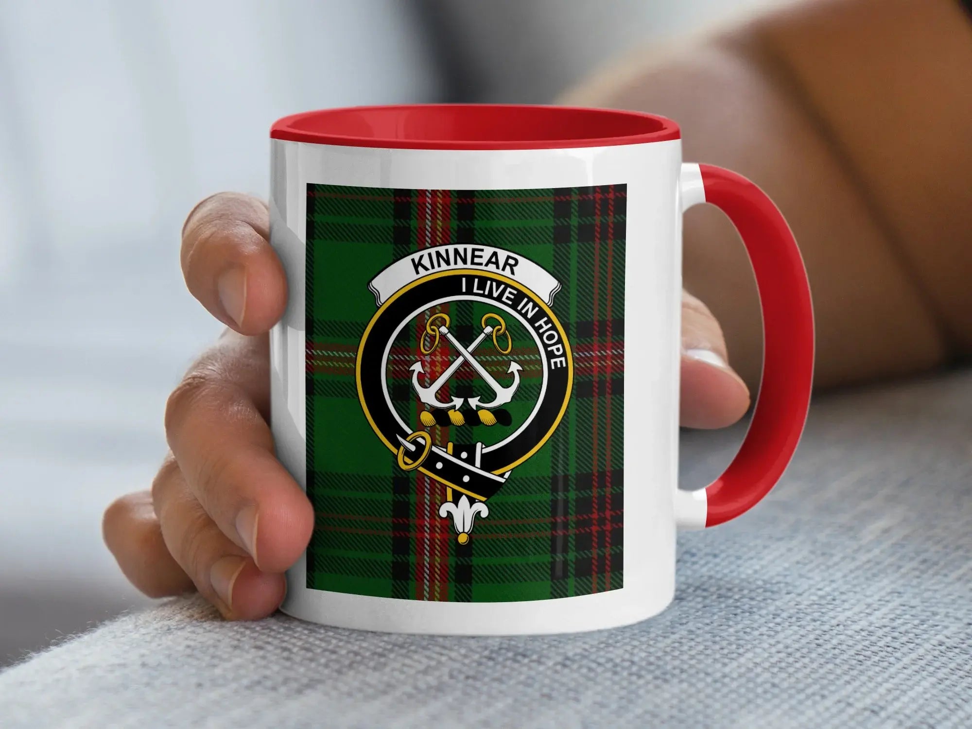 Scottish Clan Kinnear Crest I Live In Hope Mug