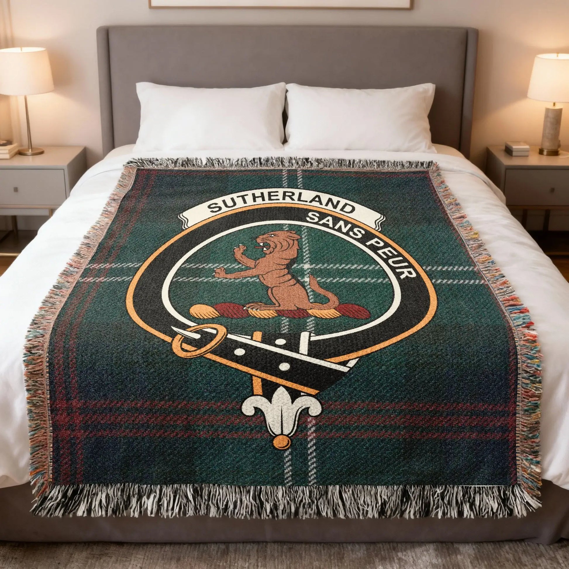 Sutherland Sans Peur Tartan Woven Blanket Product