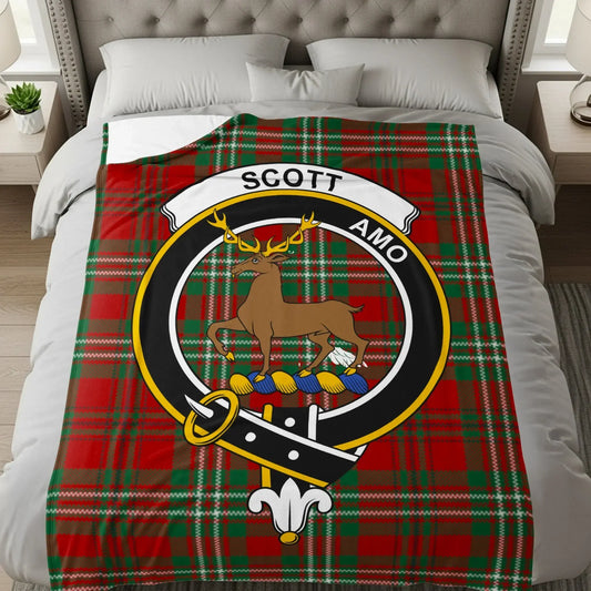 Personalized Heraldic Deer Clan Tartan Blanket product