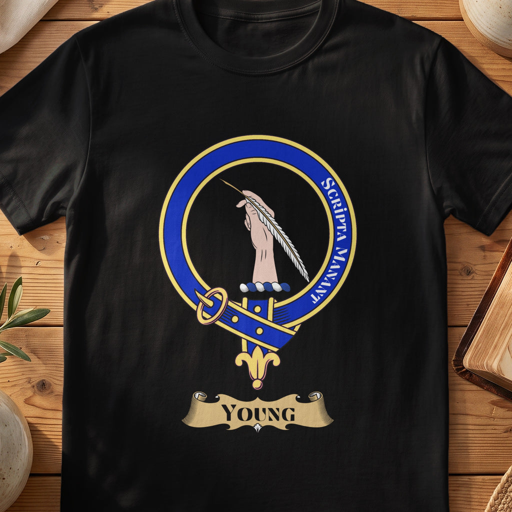 Young Scottish clan crest T-shirt in Black