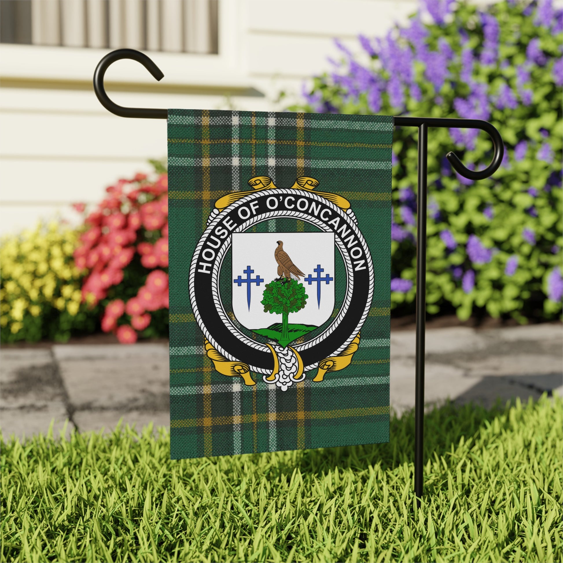 House of O'Concannnon Garden Flag Crest Design