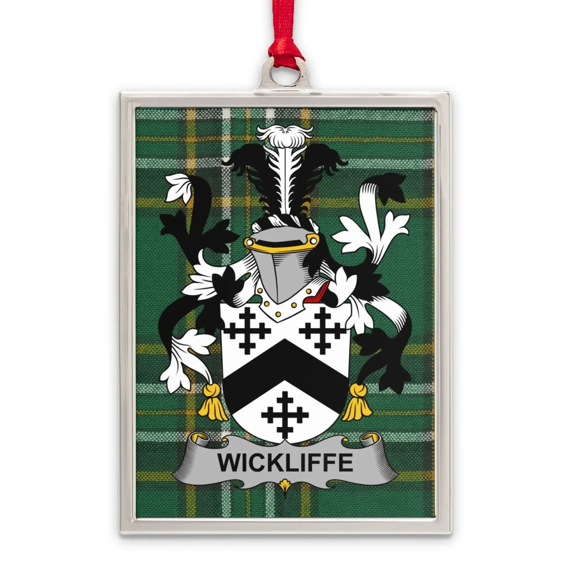 Wickliffe Family Crest Tartan Pattern Christmas Ornament