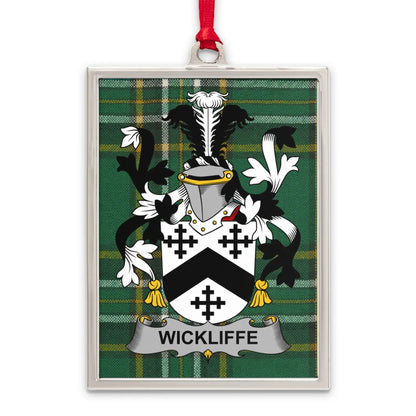 Wickliffe Family Crest Tartan Pattern Christmas Ornament