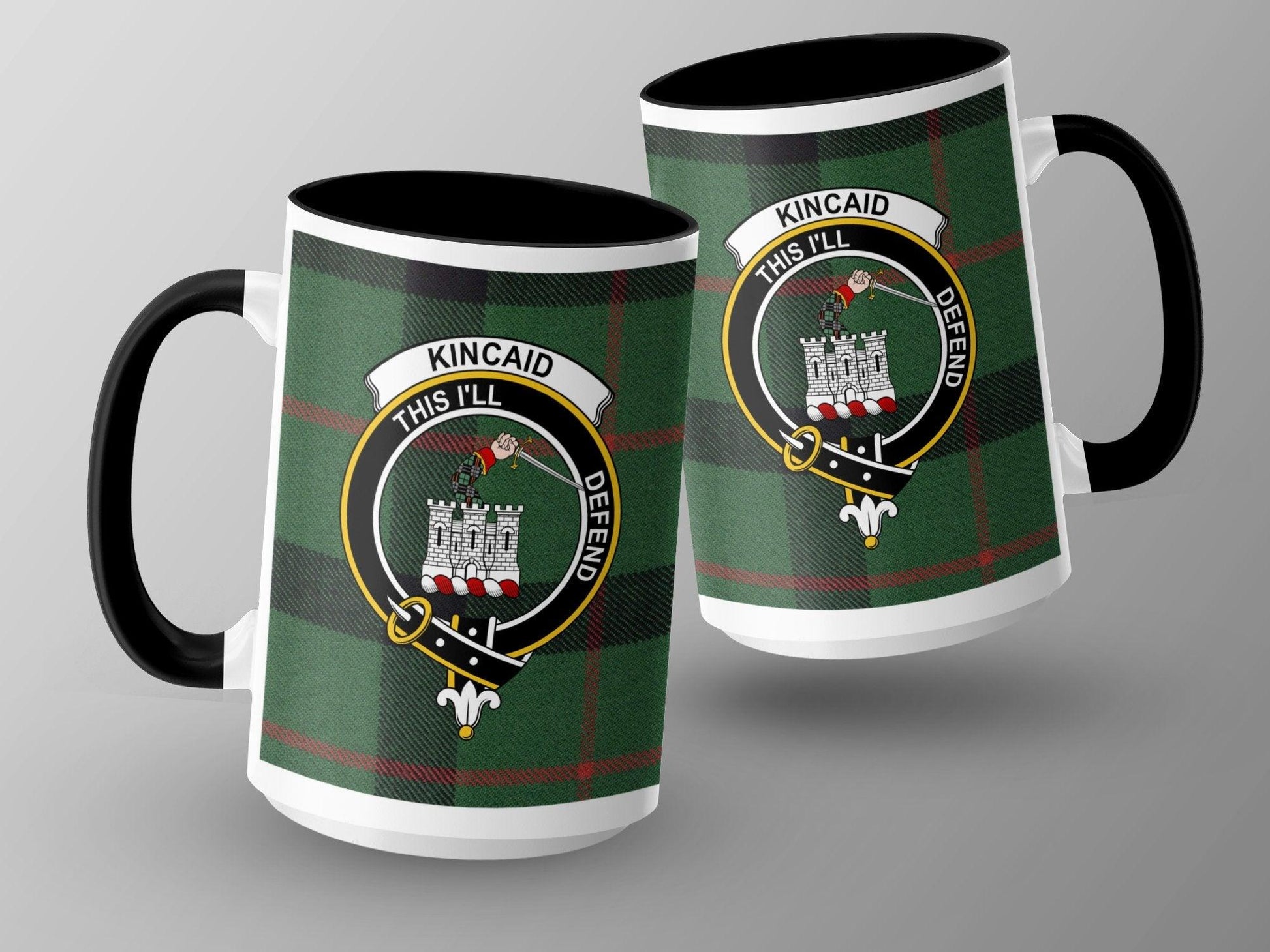 Scottish Clan Kincaid Tartan Crest Plaid Gift Mug - Living Stone Gifts