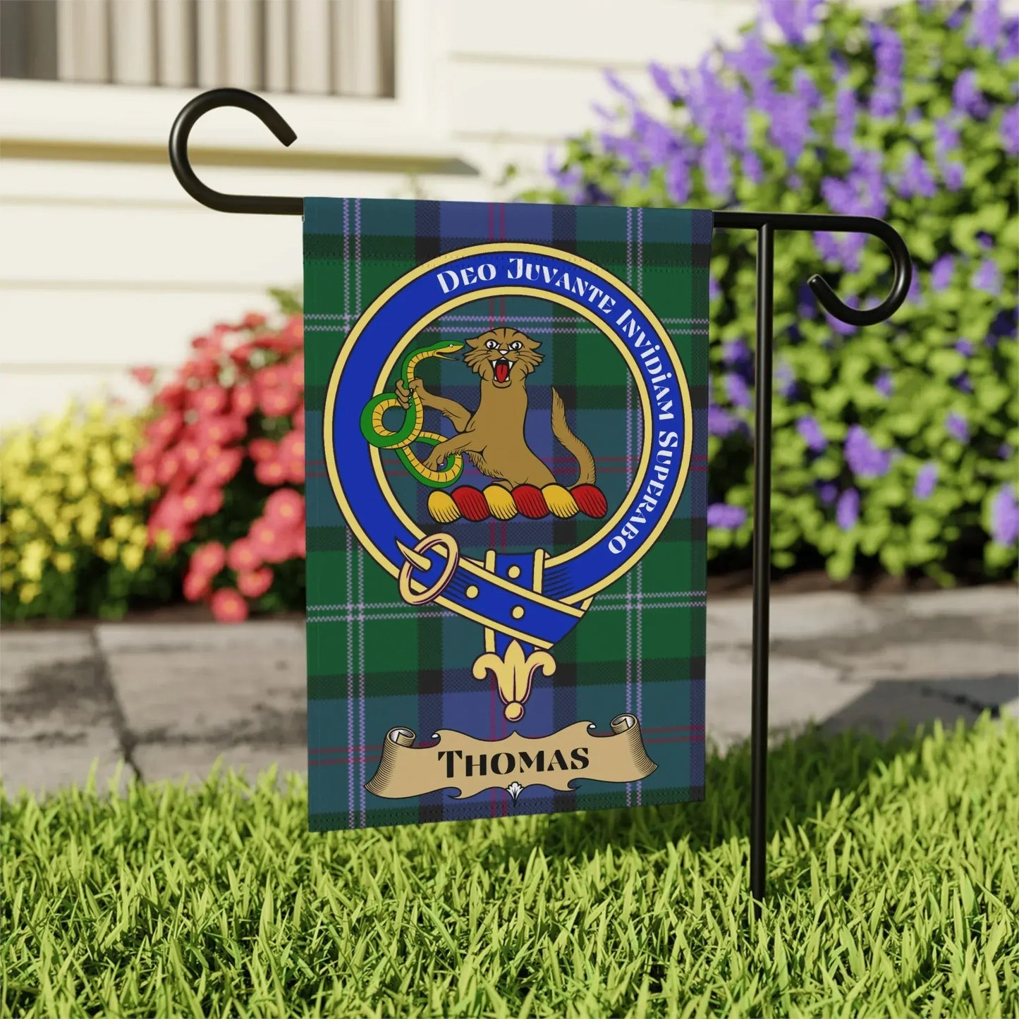 Personalized Family Crest Garden Flag Product