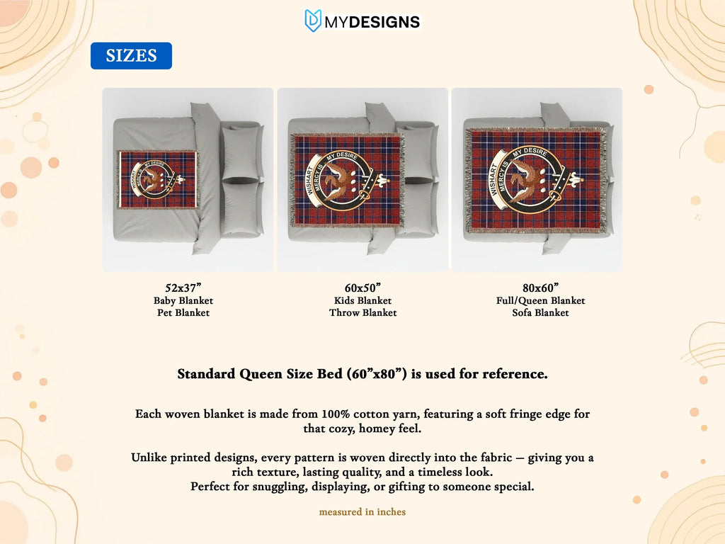 MyDesigns Highland Crest Plaid Pattern Woven Blanket