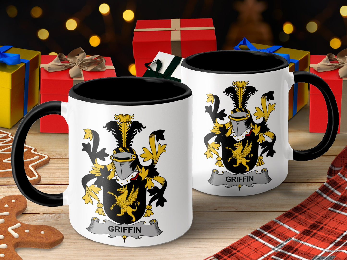 griffin surname irish coat of arms heraldic Mug - Living Stone Gifts