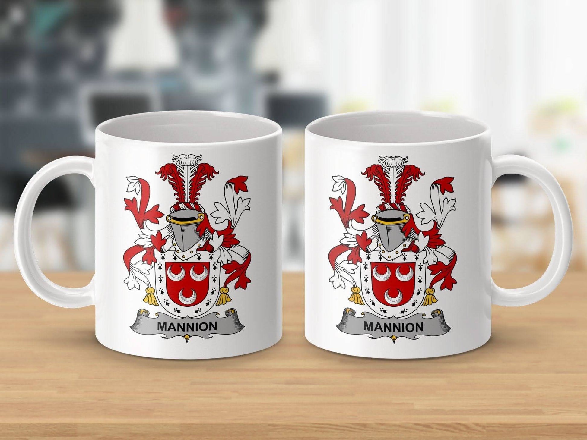 Mannion Surname Irish Family Crest Mug - Celtic Ancestry Gifts