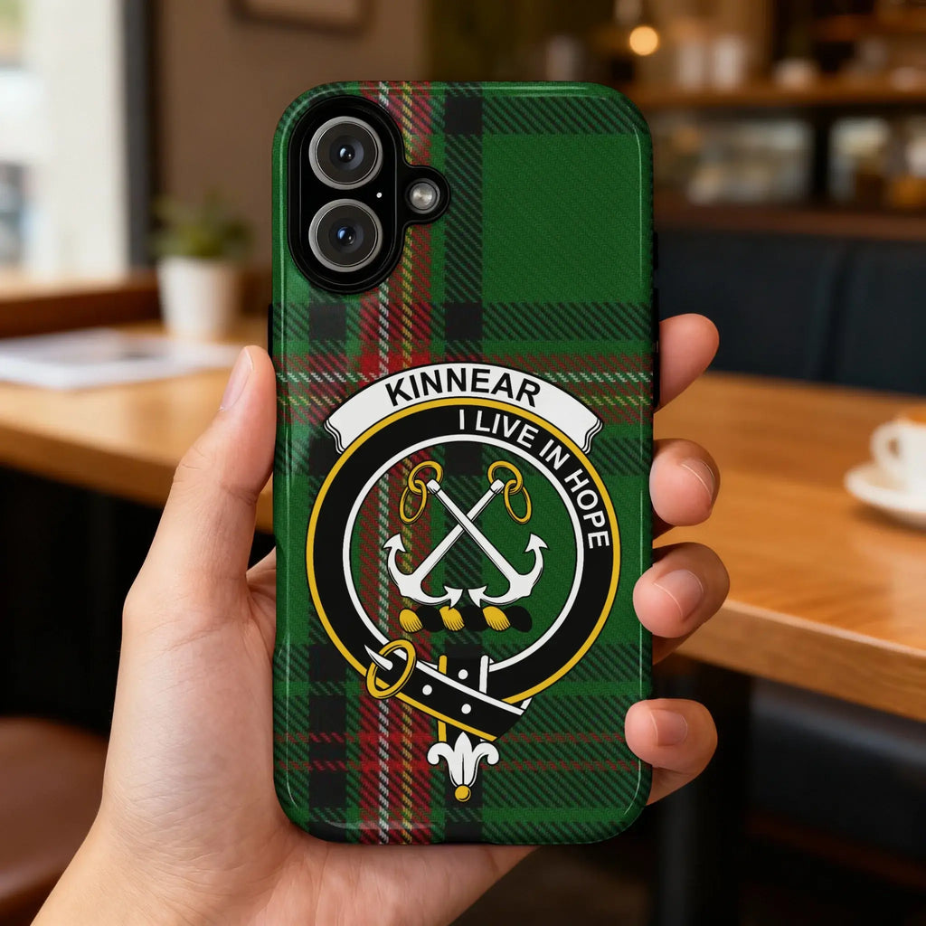 Kinnear I Live In Hope Green Plaid Phone Case
