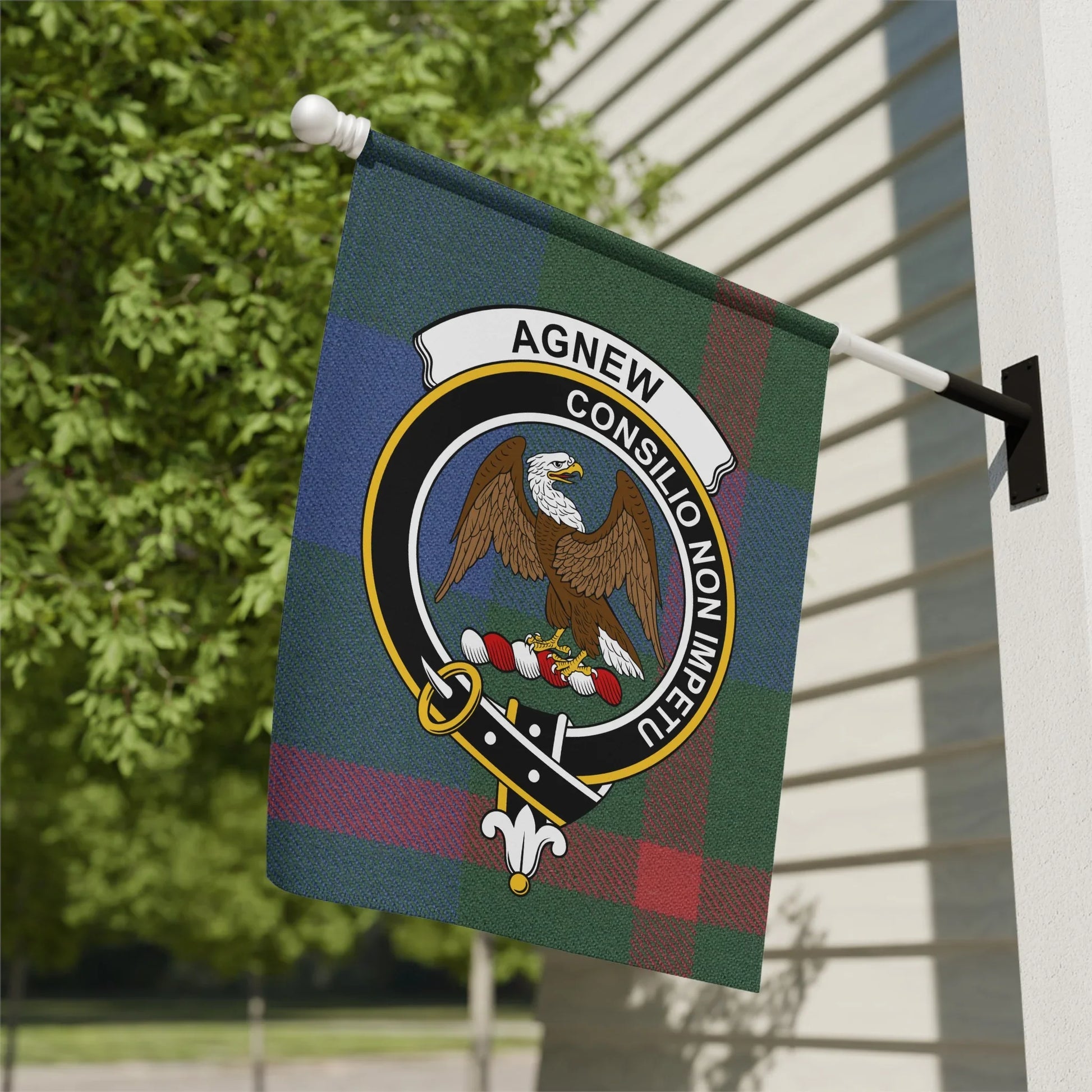 Agnew Consilio Non Impetu Family Crest Flag product