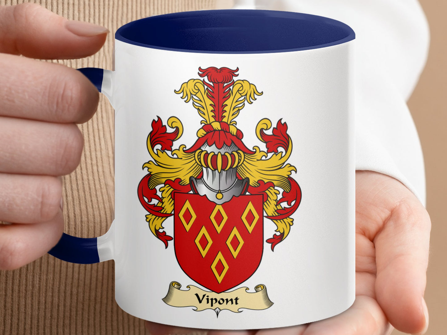 Clan Vipont Scottish Coat of Arms Mug - Living Stone Gifts