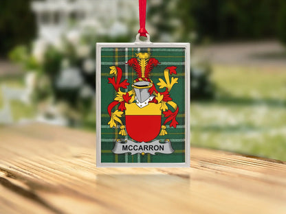 McCarron Family Crest with Red Adornments product