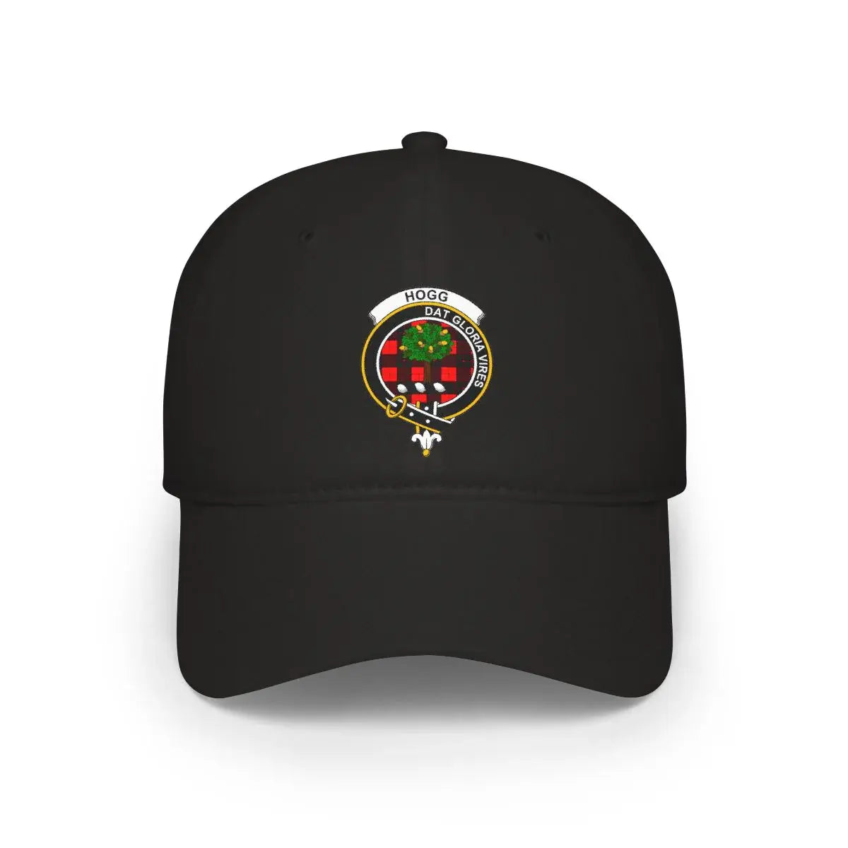 Hogg Dat Gloria Vires Emblem Black Cap Hat Accessory