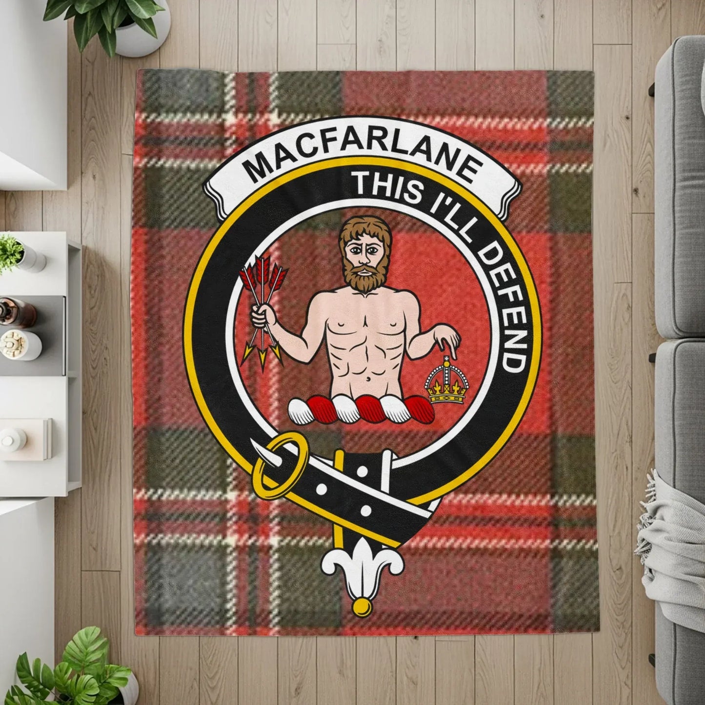 Macfarlane This I'll Defend Tartan Clan Crest product