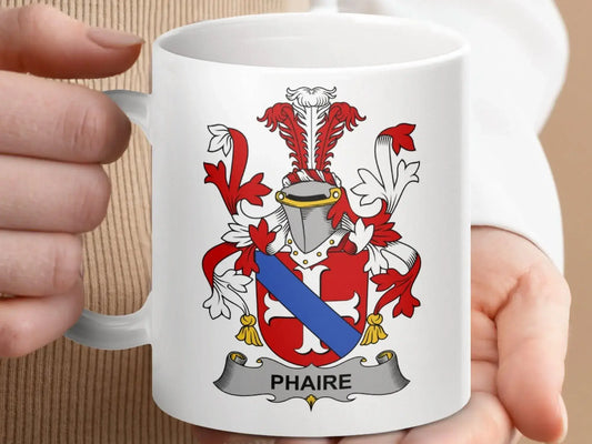 Phaire Family Crest Coat of Arms Symbol Mug - Celtic Ancestry Gifts