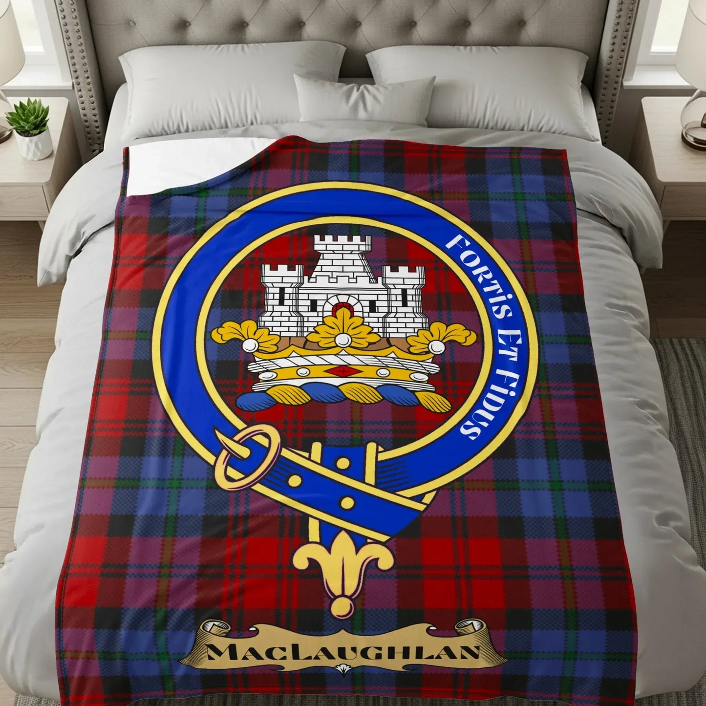 Fortis Et Fidus Clan Tartan Blanket product