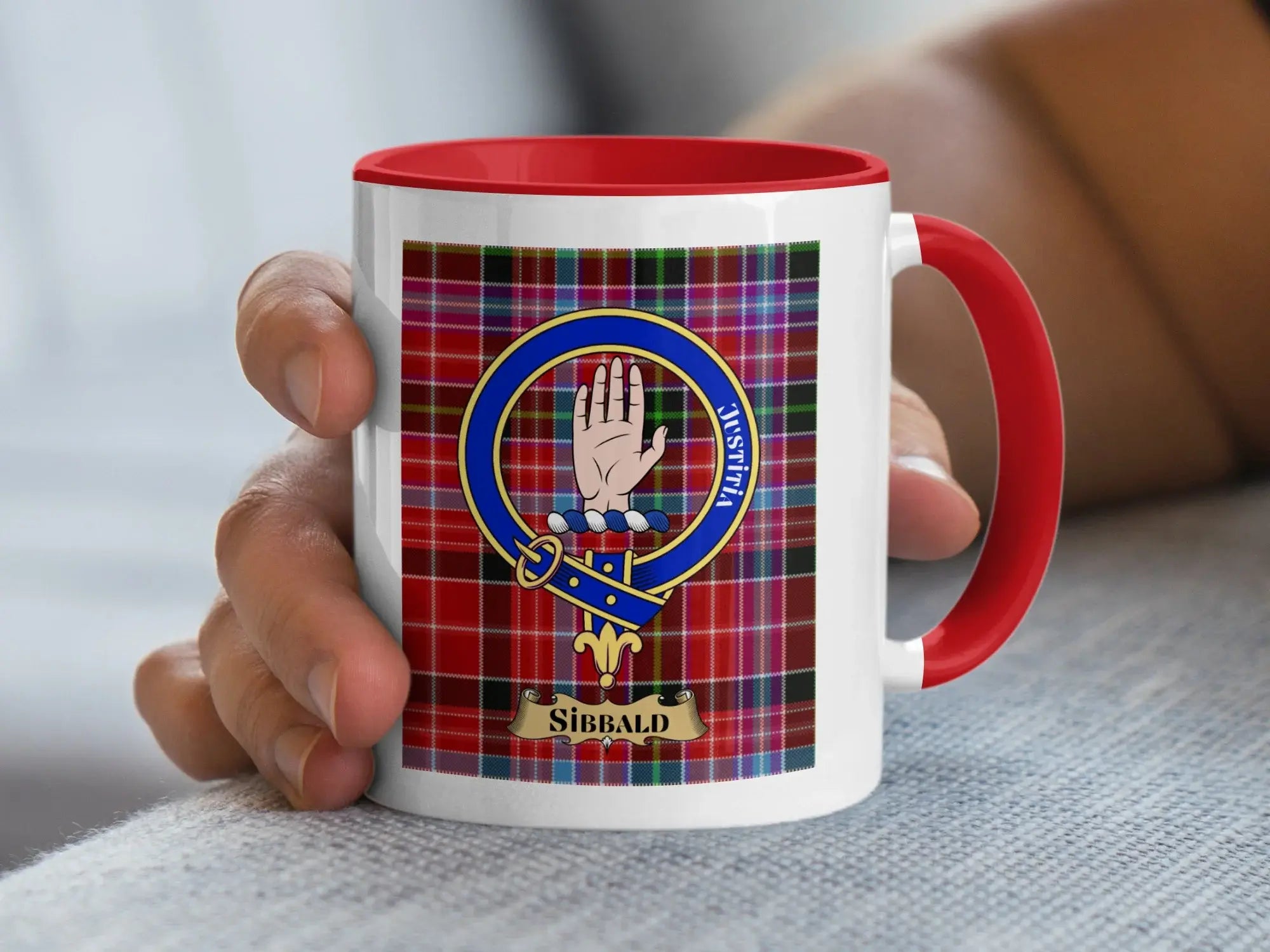 Sibbald family crest ceramic mug for everyday coffee and tea