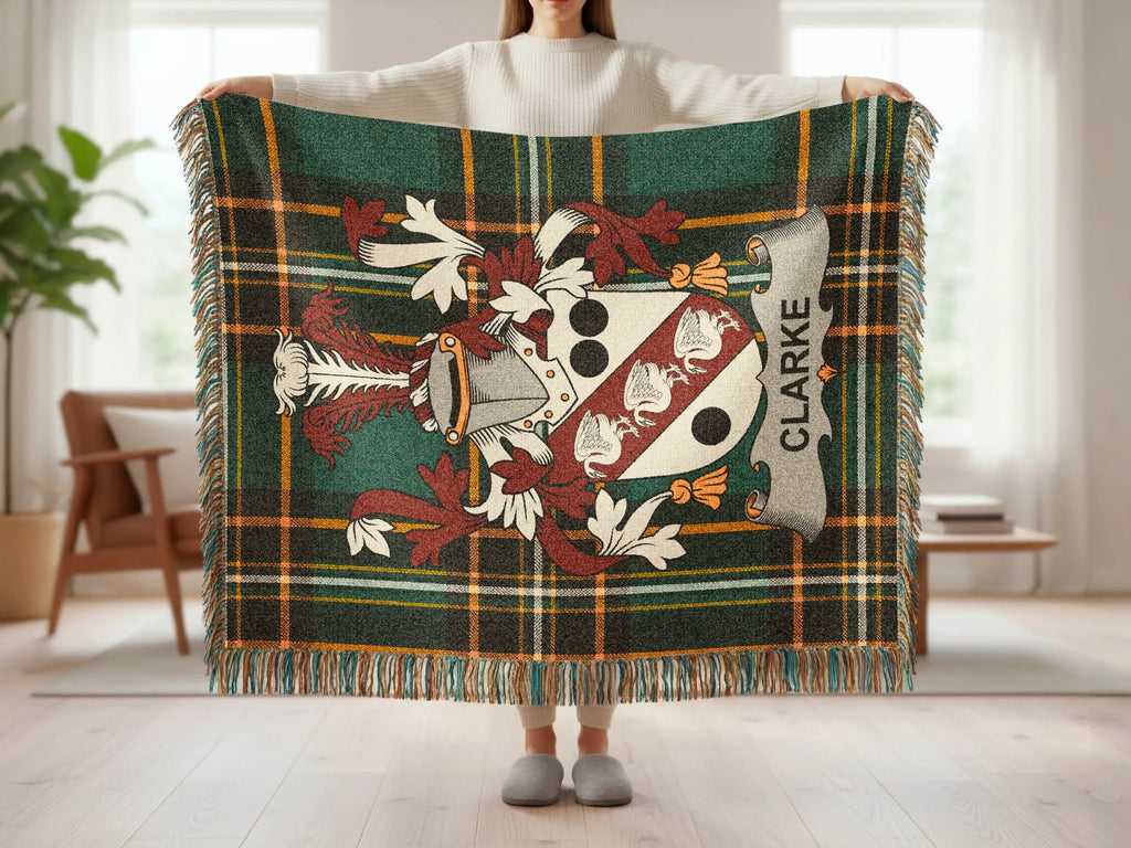 Clarke Crest Tartan Plaid Blanket Throw product type