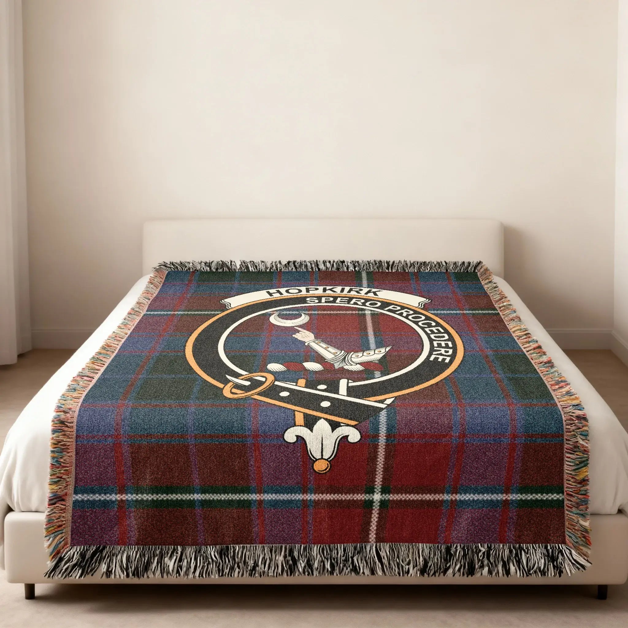 Hopkirk Spero Proceere Tartan Crest Blanket