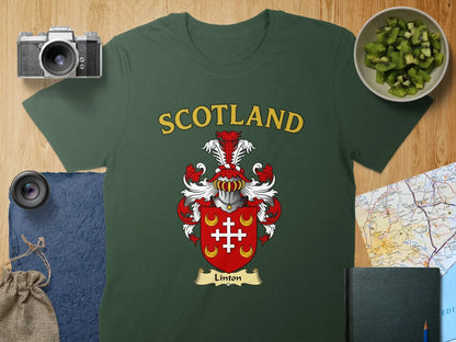 Scotland Linton Family Crest Emblem Green T-shirt product type