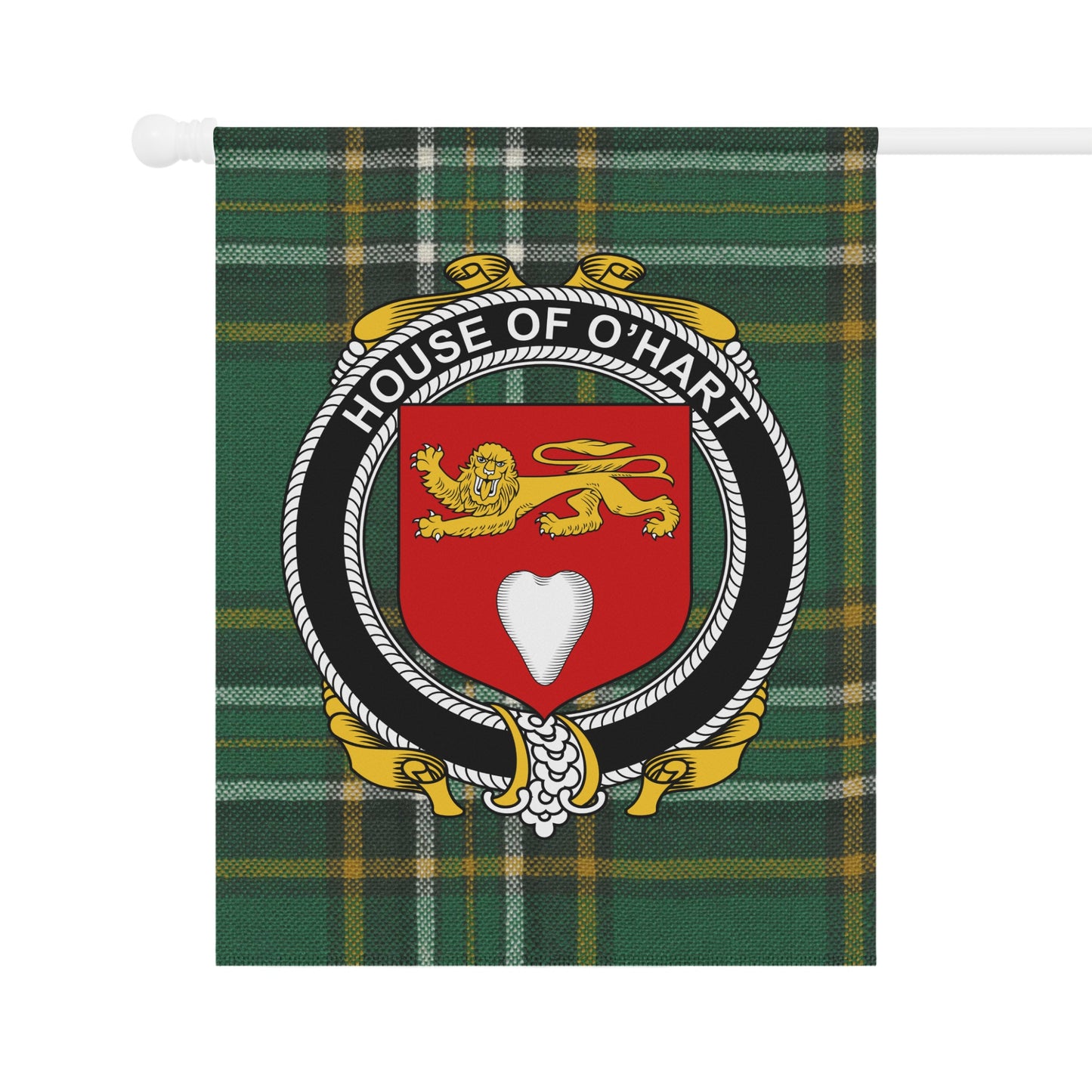 House of O'Hart Custom Family Crest Flag Banner