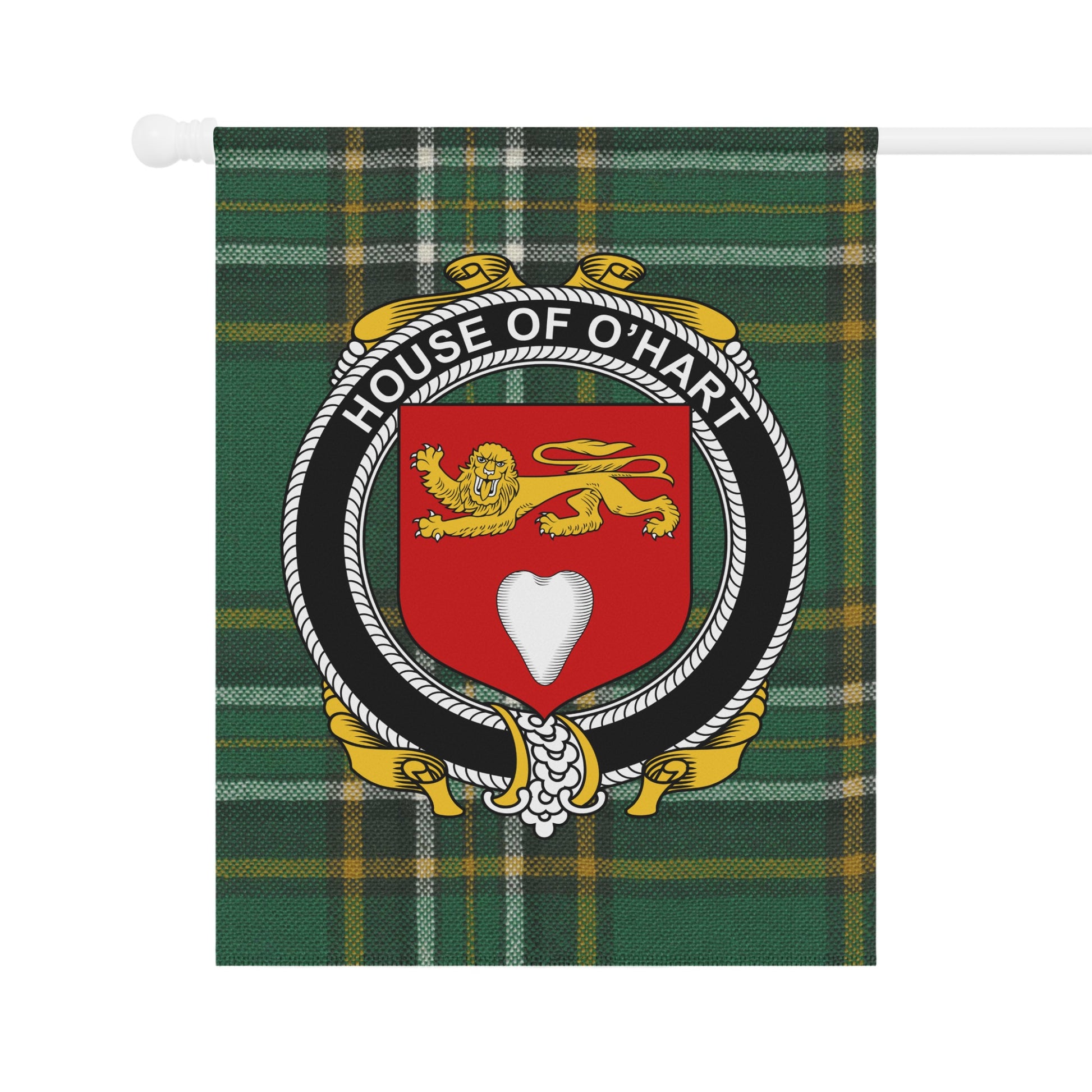 House of O'Hart Custom Family Crest Flag Banner