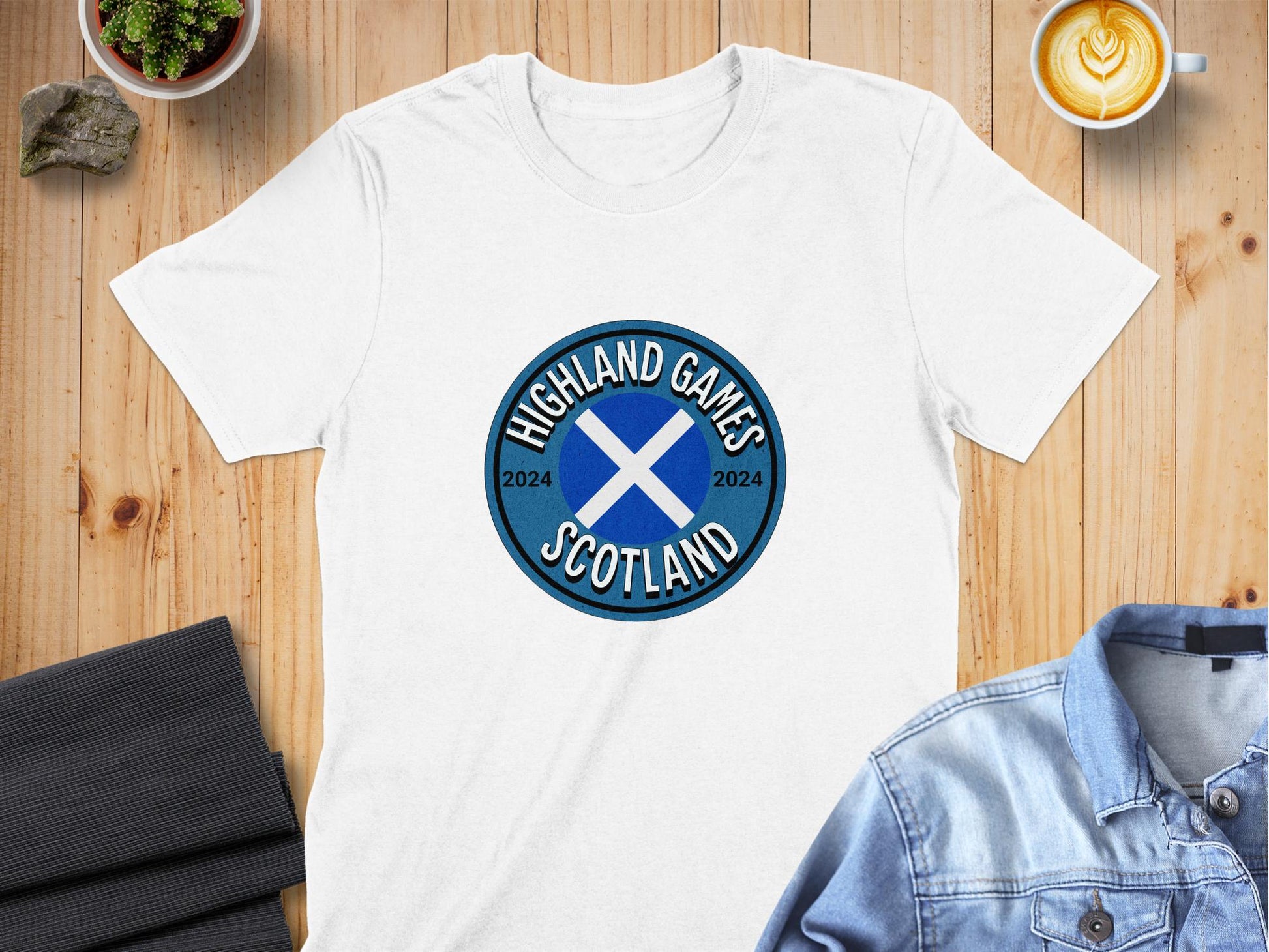 Highland Games Scotland 2024 Logo Design T-Shirt - Living Stone Gifts