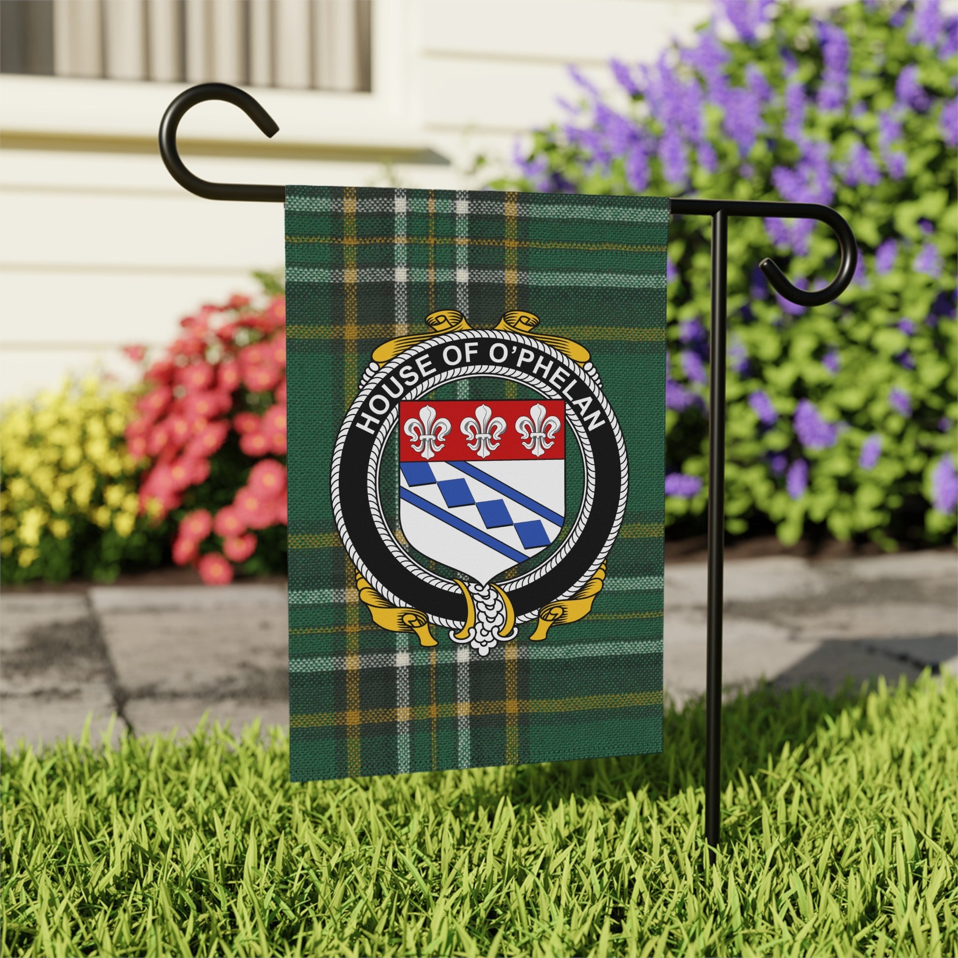 Personalized House of O'Phelan Garden Flag