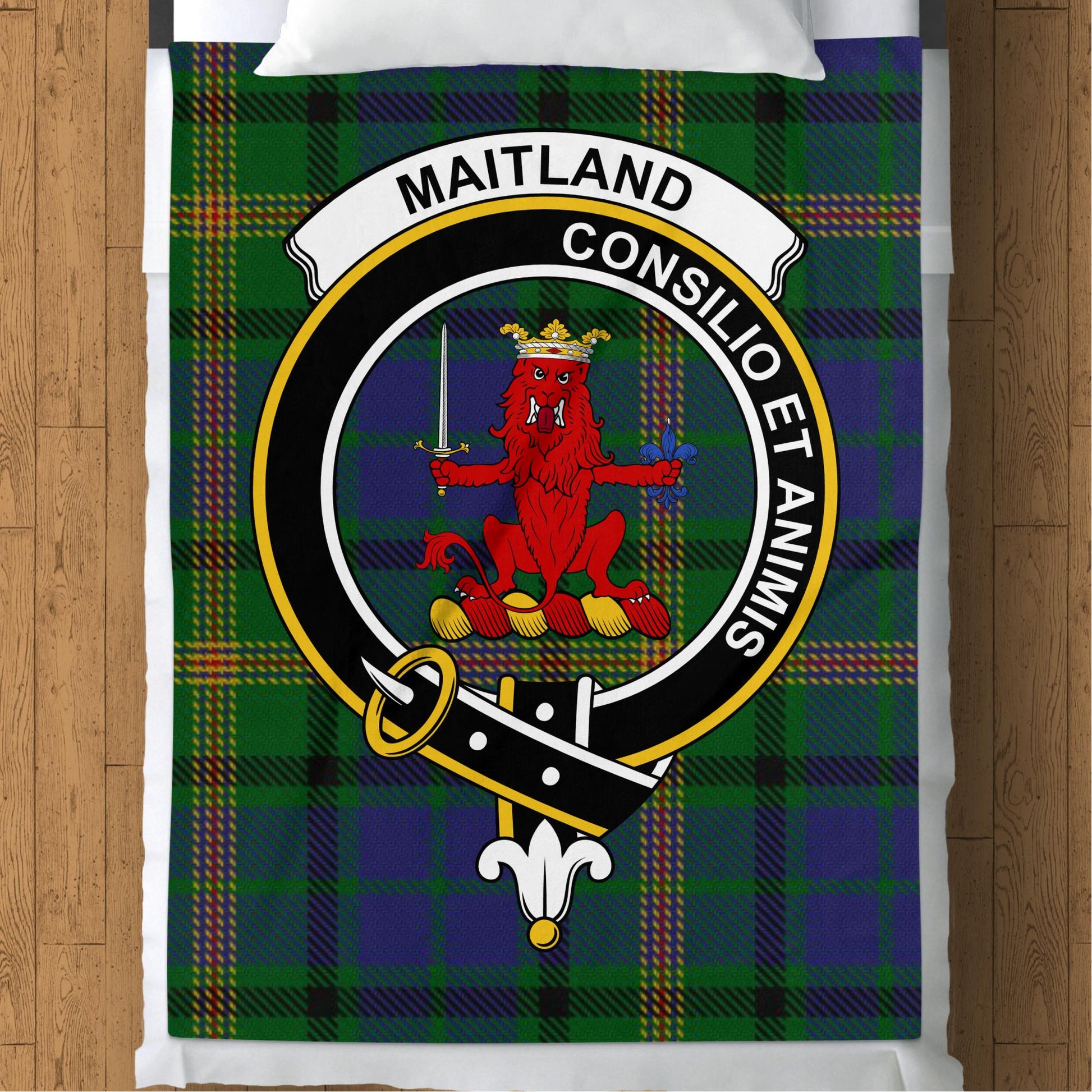 Scottish Clan Maitland Tartan Throw Blanket - Living Stone Gifts