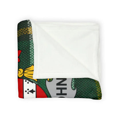 Cozy Custom Green and Red Heraldic Crest Blanket product