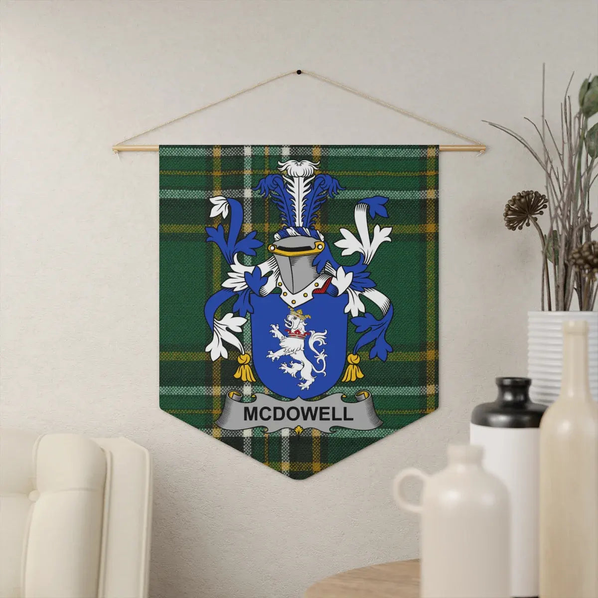 McDowell Family Crest Plaid Display Decorative Wall Art product