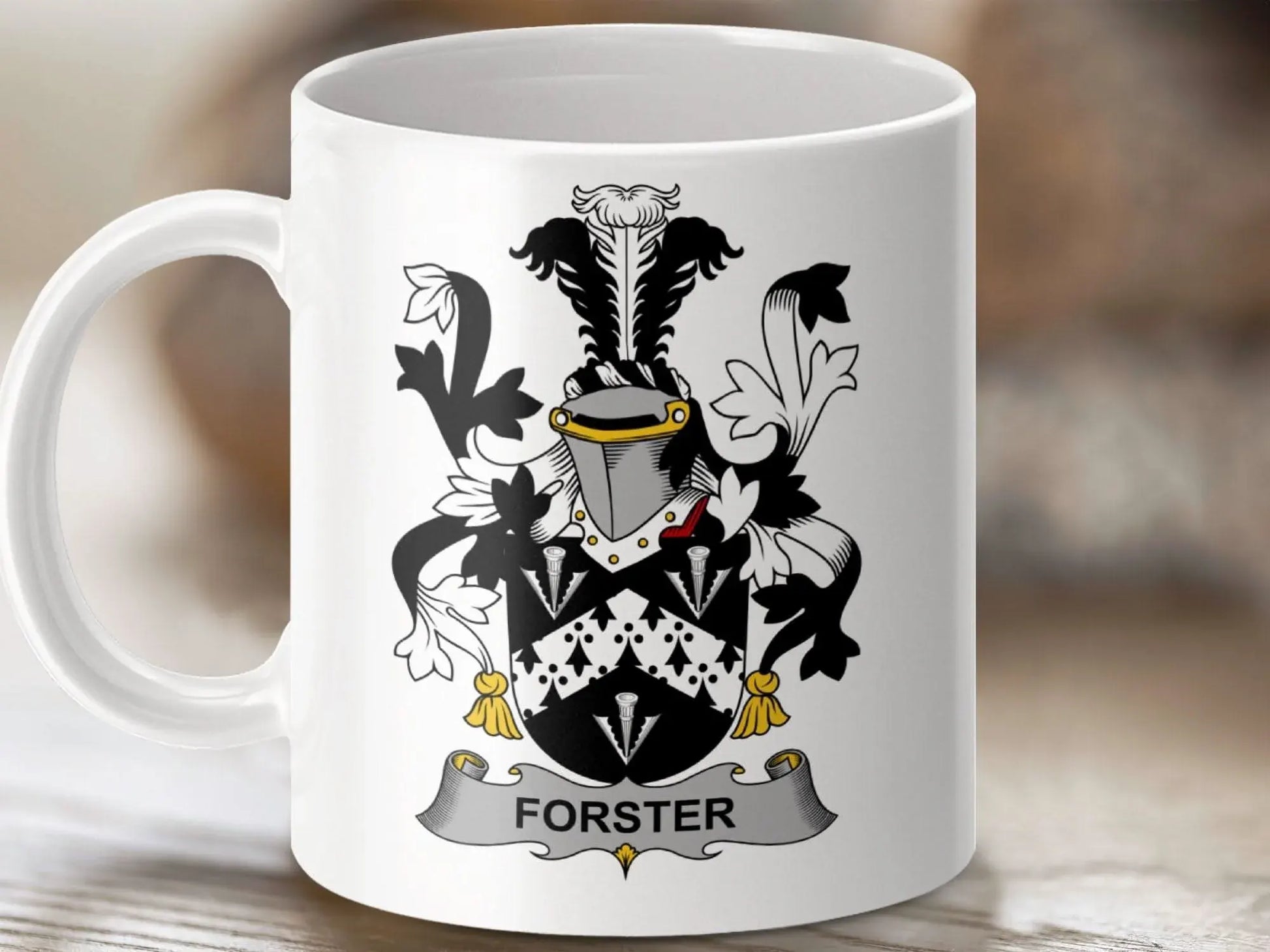 Forster Surname Irish Family Crest Mug - Celtic Ancestry Gifts