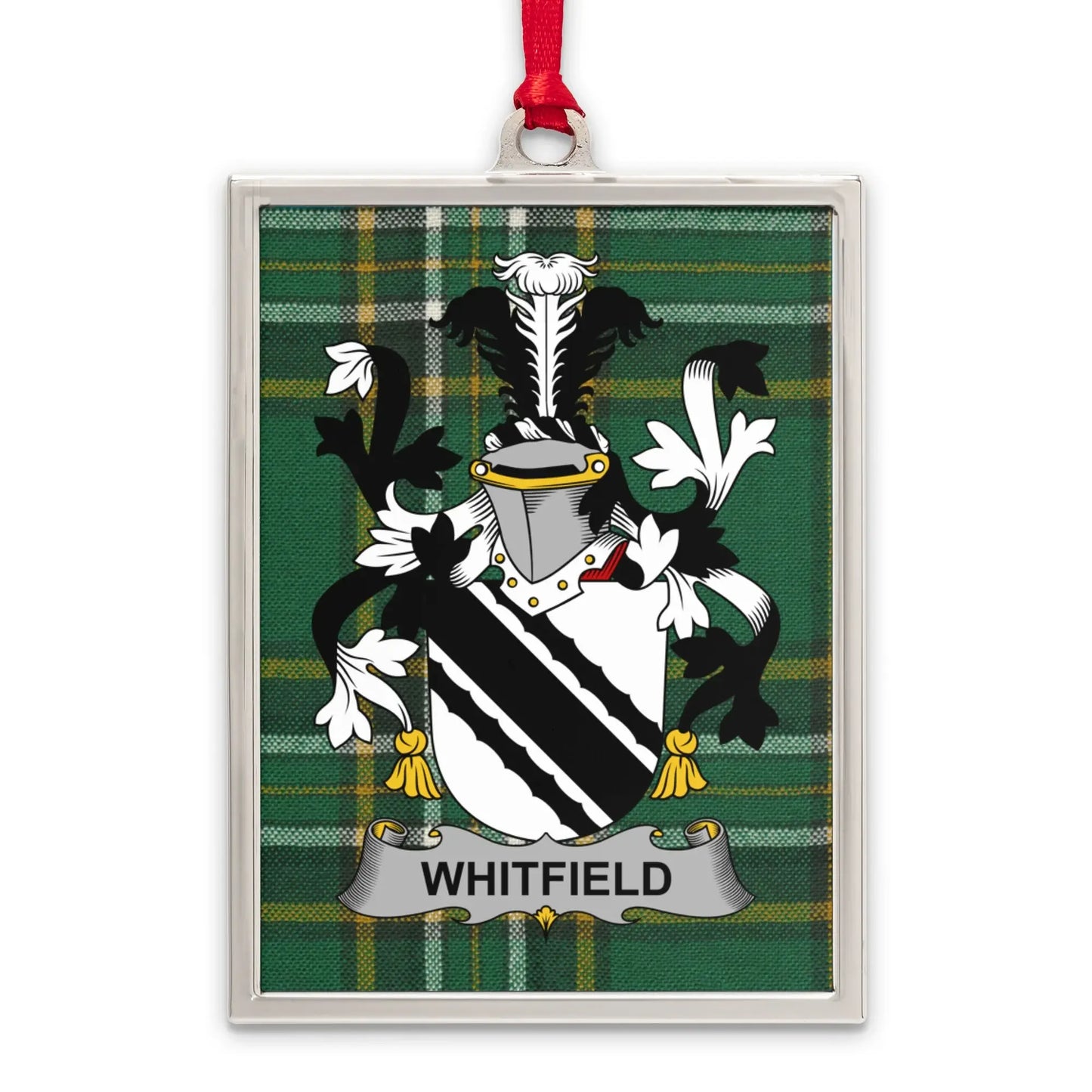 Whitfield Family Crest Plaid Pattern Ornament product