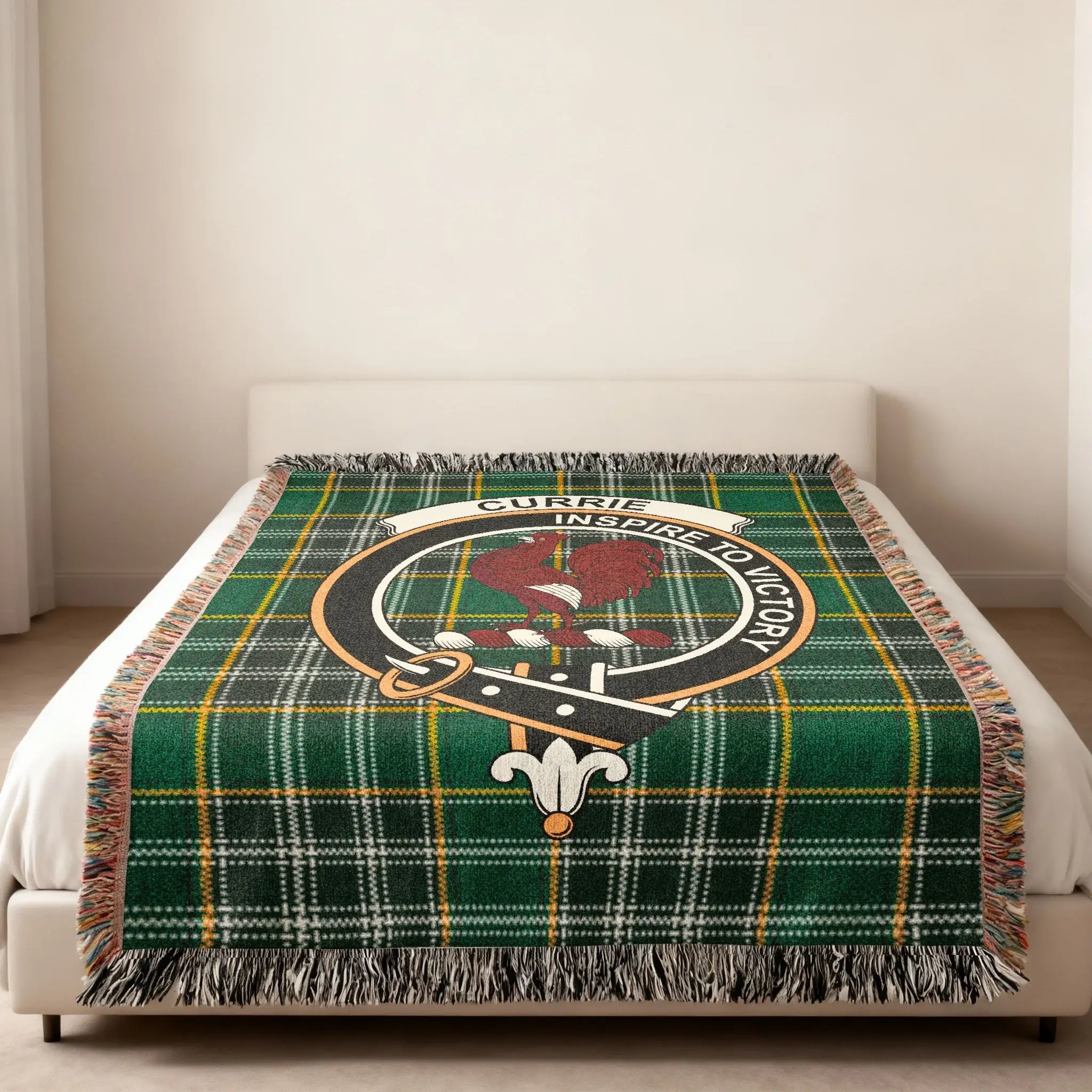 Currie Inspire to Victory Green Tartan Blanket
