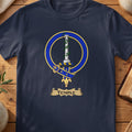 Temple Scottish clan crest T-shirt in Navy