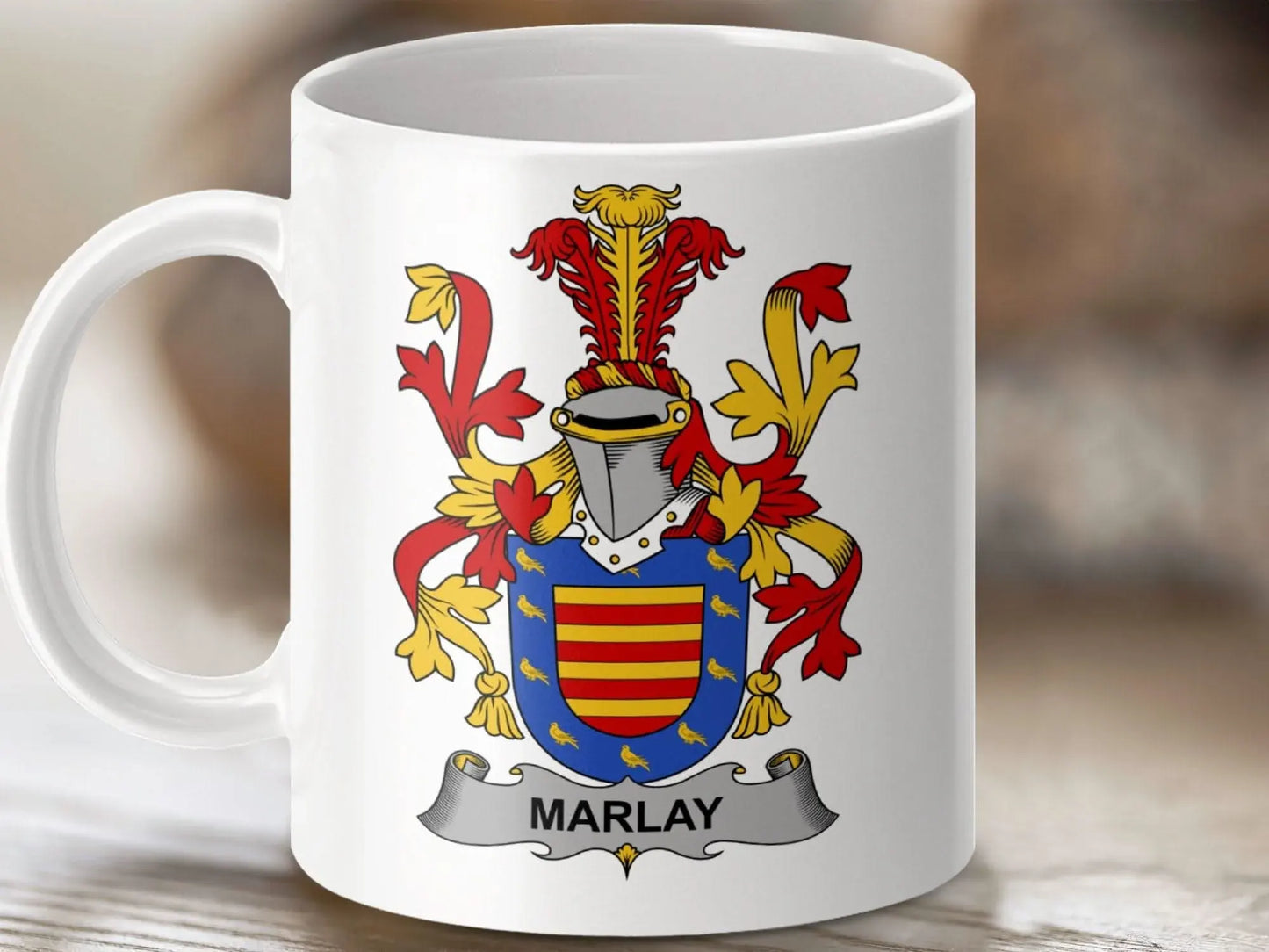 Marlay Surname Irish Family Crest Mug - Celtic Ancestry Gifts