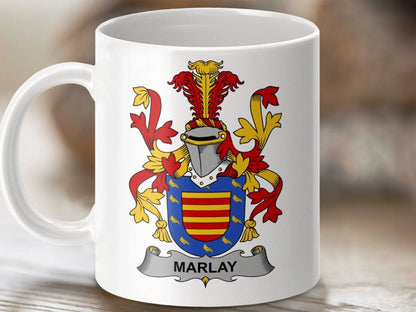 Marlay Surname Irish Family Crest Mug - Celtic Ancestry Gifts
